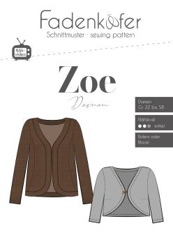 Fadenkäfer Papierschnittmuster Strickjacke/Bolero Zoe